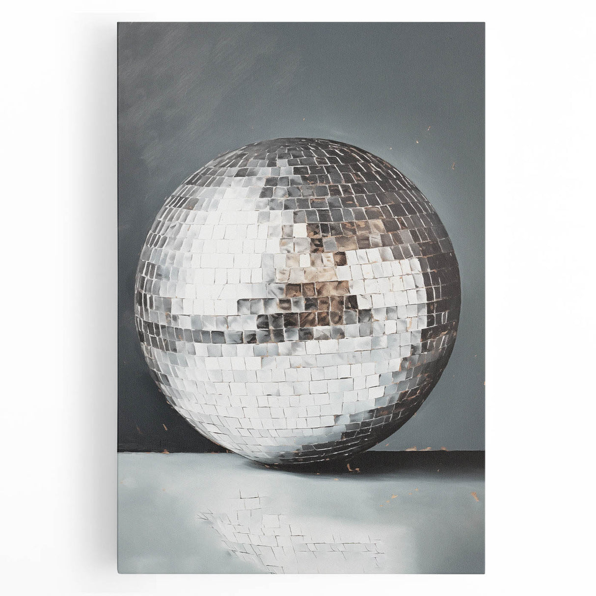 Silver Disco Ball Reflection - New Year's Eve Wall Art Print