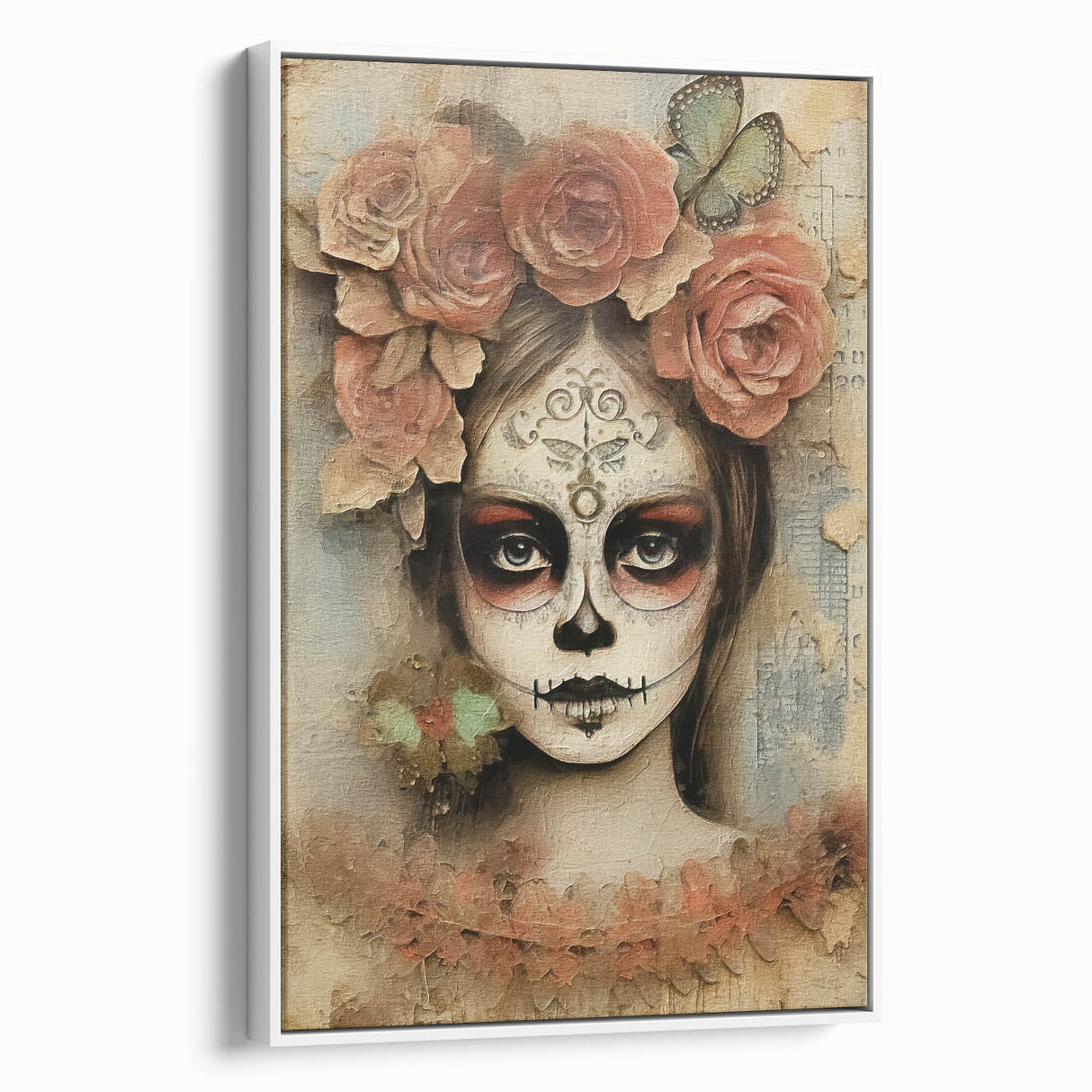 Butterfly Catrina Portrait – Día de los Muertos Canvas Art