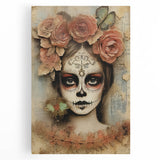 Butterfly Catrina Portrait – Día de los Muertos Canvas Art
