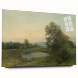 A Landscape with a Swamp - Tranquil Impressionist Art by Lajos Csordák