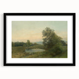 A Landscape with a Swamp - Tranquil Impressionist Art by Lajos Csordák