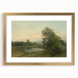 A Landscape with a Swamp - Tranquil Impressionist Art by Lajos Csordák