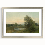 A Landscape with a Swamp - Tranquil Impressionist Art by Lajos Csordák