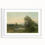 A Landscape with a Swamp - Tranquil Impressionist Art by Lajos Csordák