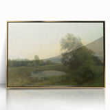 A Landscape with a Swamp - Tranquil Impressionist Art by Lajos Csordák