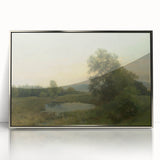 A Landscape with a Swamp - Tranquil Impressionist Art by Lajos Csordák