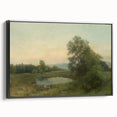 A Landscape with a Swamp - Tranquil Impressionist Art by Lajos Csordák