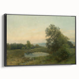 A Landscape with a Swamp - Tranquil Impressionist Art by Lajos Csordák