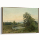 A Landscape with a Swamp - Tranquil Impressionist Art by Lajos Csordák