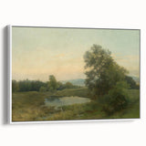 A Landscape with a Swamp - Tranquil Impressionist Art by Lajos Csordák