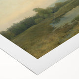 A Landscape with a Swamp - Tranquil Impressionist Art by Lajos Csordák