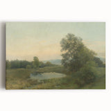 A Landscape with a Swamp - Tranquil Impressionist Art by Lajos Csordák
