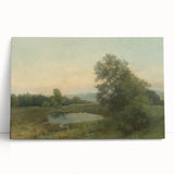 A Landscape with a Swamp - Tranquil Impressionist Art by Lajos Csordák