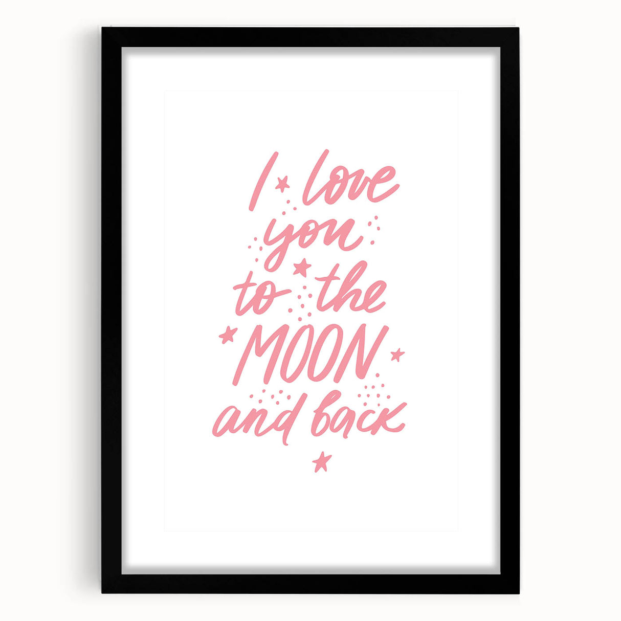 I Love You to the Moon Girls Room Wall Art – Nursery Print