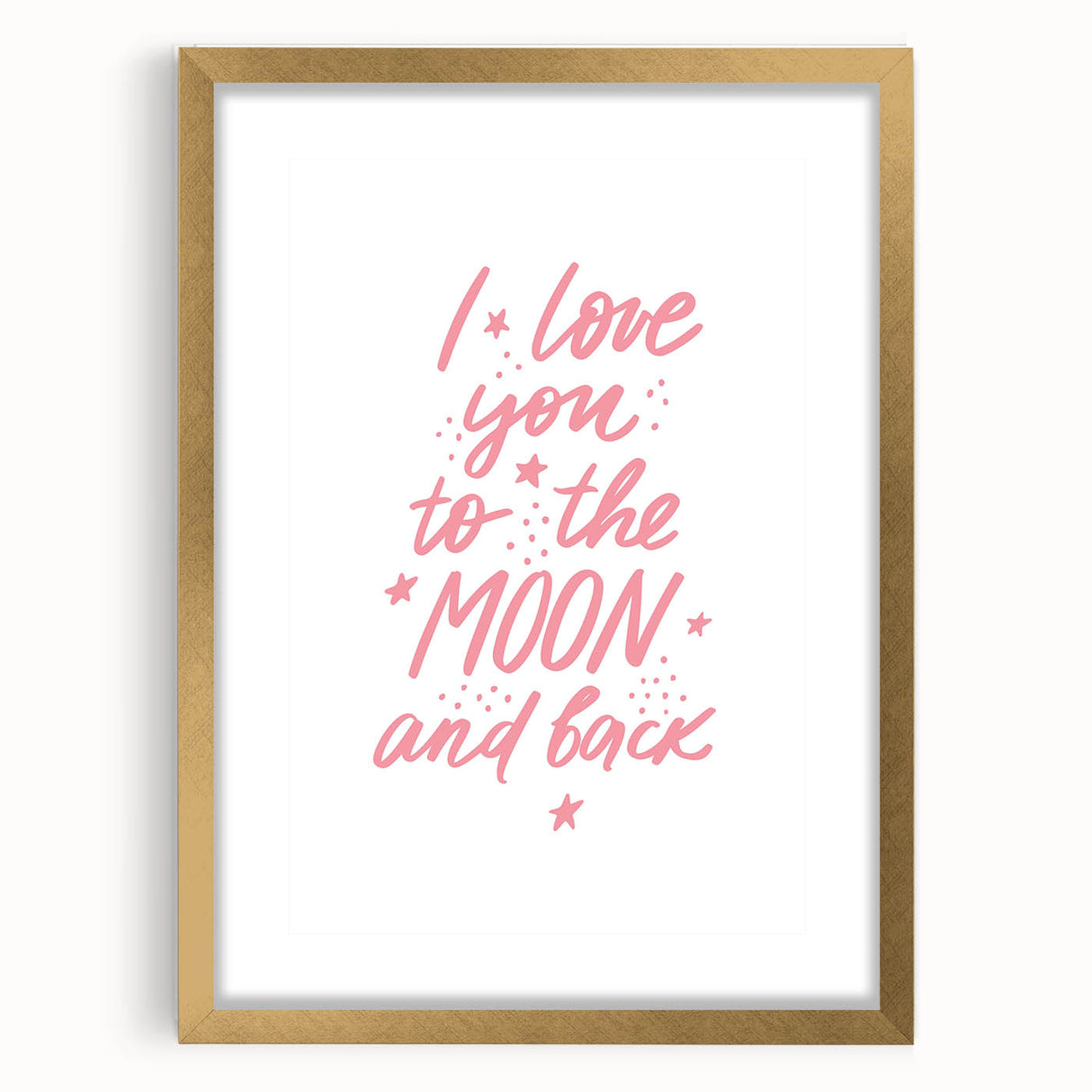 I Love You to the Moon Girls Room Wall Art – Nursery Print