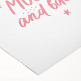 I Love You to the Moon Girls Room Wall Art – Nursery Print