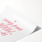 I Love You to the Moon Girls Room Wall Art – Nursery Print