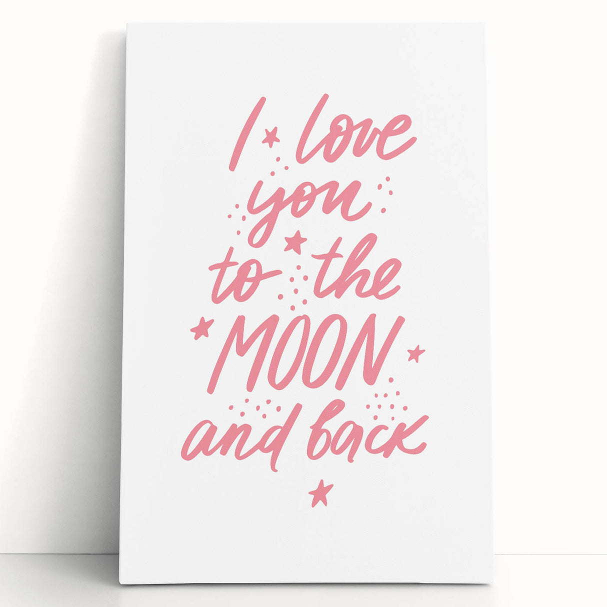 I Love You to the Moon Girls Room Wall Art – Nursery Print