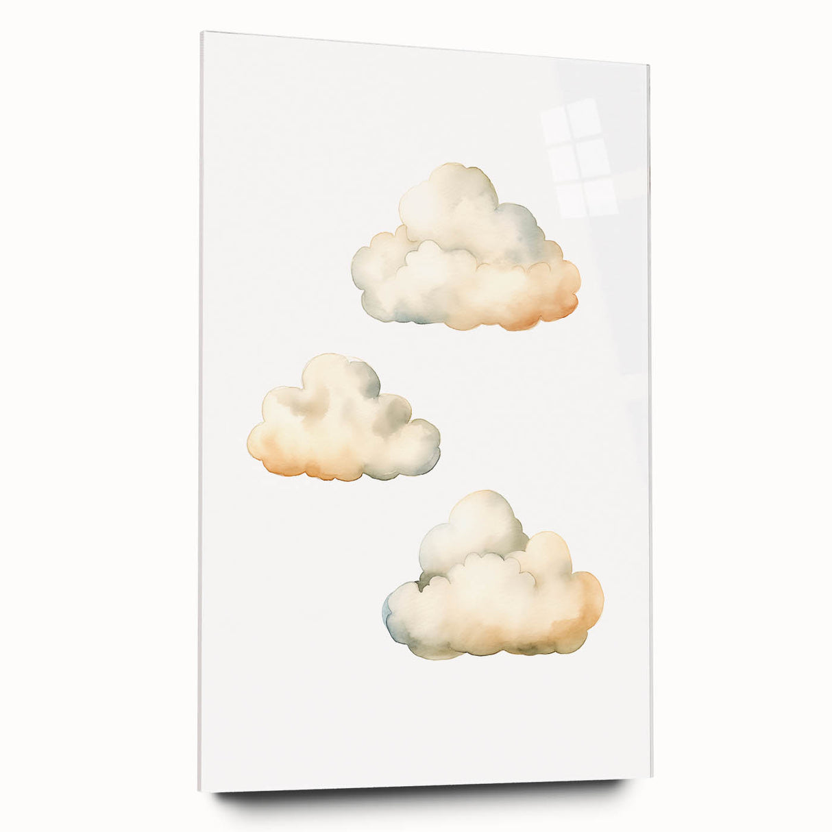 Dreamy Watercolor Clouds Nursery Wall Art - Baby Room Decor