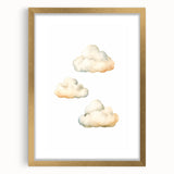 Dreamy Watercolor Clouds Nursery Wall Art - Baby Room Decor