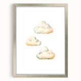 Dreamy Watercolor Clouds Nursery Wall Art - Baby Room Decor