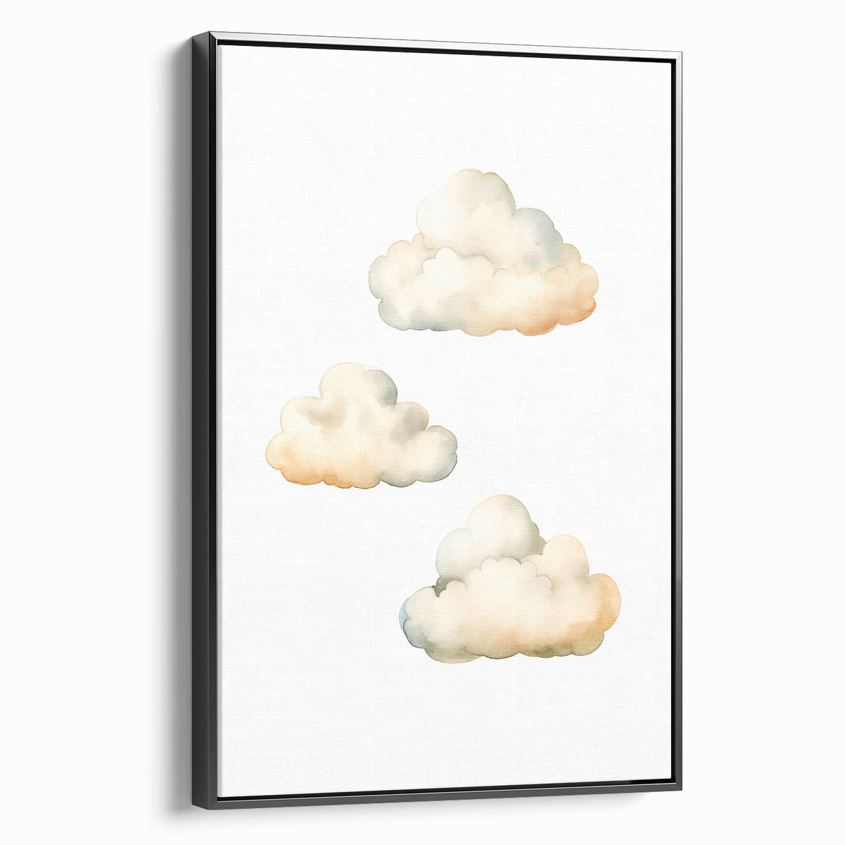 Dreamy Watercolor Clouds Nursery Wall Art - Baby Room Decor