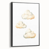 Dreamy Watercolor Clouds Nursery Wall Art - Baby Room Decor