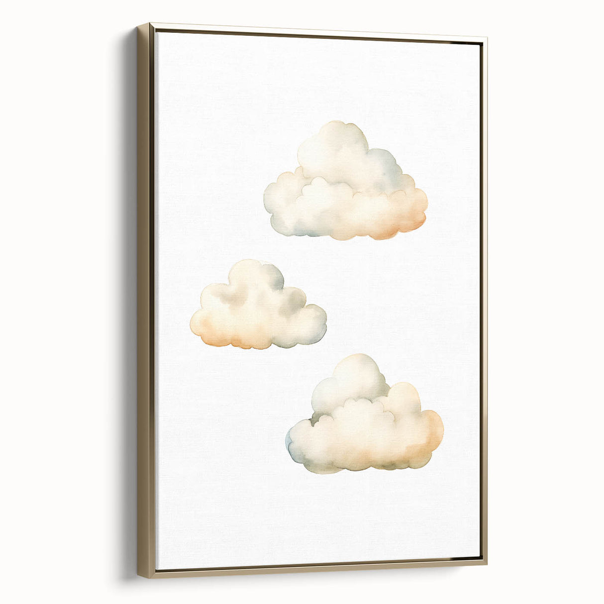 Dreamy Watercolor Clouds Nursery Wall Art - Baby Room Decor