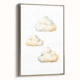 Dreamy Watercolor Clouds Nursery Wall Art - Baby Room Decor