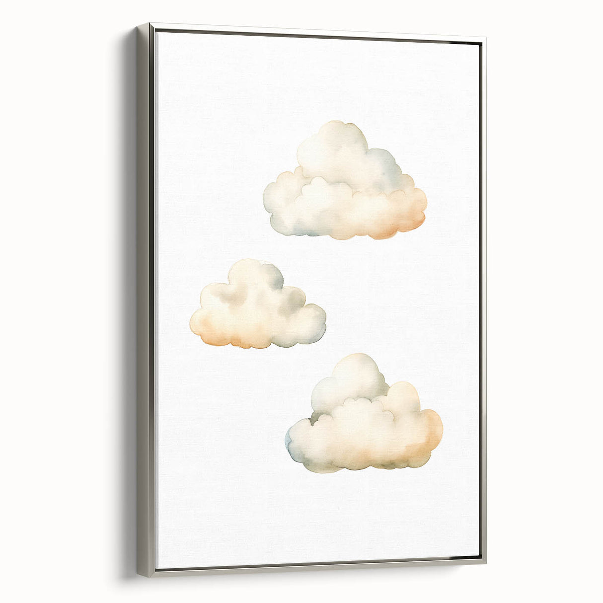 Dreamy Watercolor Clouds Nursery Wall Art - Baby Room Decor