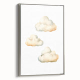 Dreamy Watercolor Clouds Nursery Wall Art - Baby Room Decor