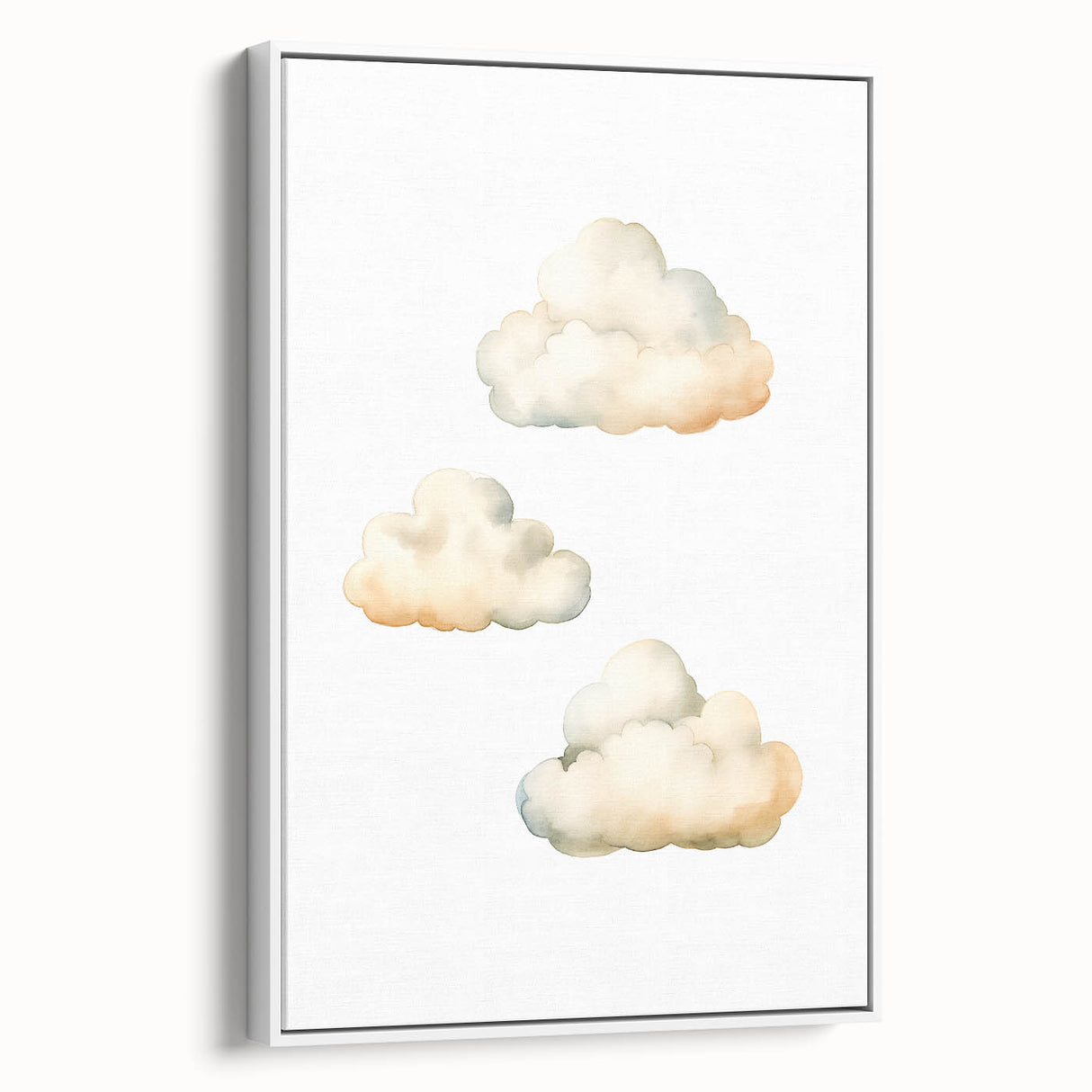 Dreamy Watercolor Clouds Nursery Wall Art - Baby Room Decor