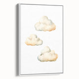 Dreamy Watercolor Clouds Nursery Wall Art - Baby Room Decor
