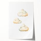 Dreamy Watercolor Clouds Nursery Wall Art - Baby Room Decor