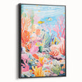 Acrylic Glass Art for Kids - Vibrant Coral Reef Nursery Print