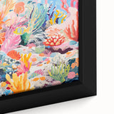 Acrylic Glass Art for Kids - Vibrant Coral Reef Nursery Print