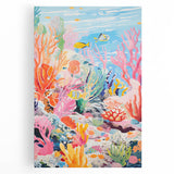 Acrylic Glass Art for Kids - Vibrant Coral Reef Nursery Print