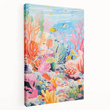 Acrylic Glass Art for Kids - Vibrant Coral Reef Nursery Print