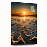 Acrylic glass side view showcasing a modern landscape design, featuring vibrant colors and intricate details, ideal for contemporary home decor.