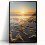 Framed acrylic artwork featuring a modern landscape design in a sleek black frame, showcasing vibrant colors and intricate details, perfect for home decor.