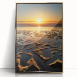 Framed acrylic artwork showcasing a stunning landscape with vibrant gold accents, perfect for modern decor. Ideal for enhancing living spaces with elegance.