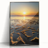 Framed acrylic art piece showcasing a modern silver landscape design, elegantly displayed with a sleek front view, perfect for contemporary decor.