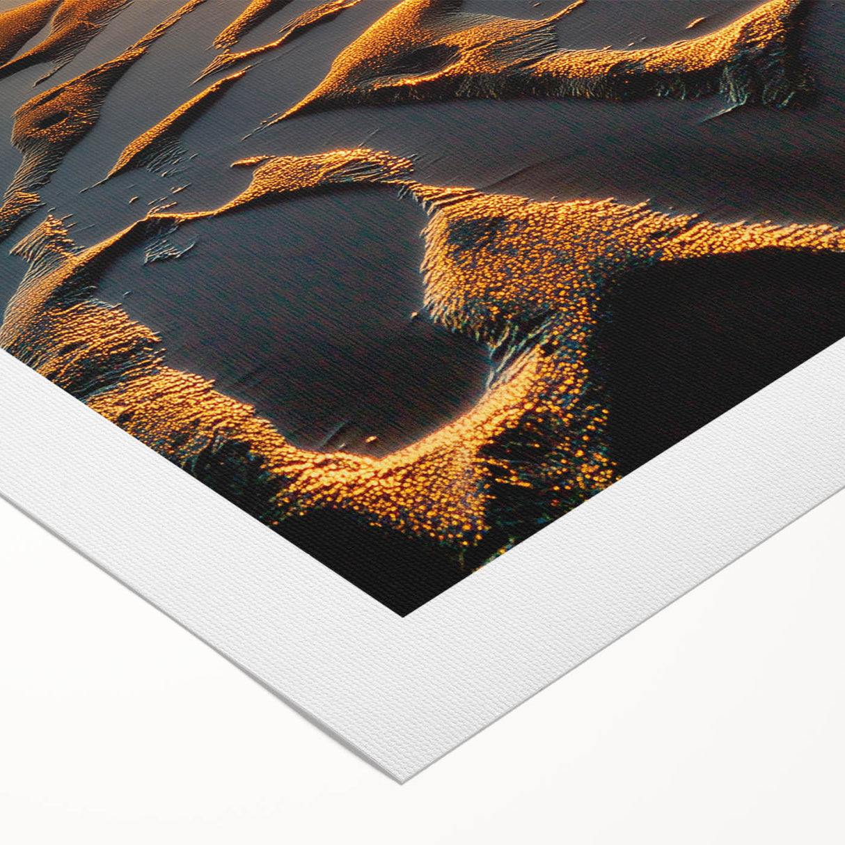 Rolled landscape canvas showcasing vibrant African-inspired wall art with intricate patterns, elegantly packaged in a protective cardboard tube for safe shipping.