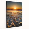 Landscape-stretched canvas artwork showcasing a vibrant African-inspired design with rich colors and intricate patterns, displayed in a side view to highlight depth and texture. Ideal for home decor enthusiasts seeking unique cultural art pieces.