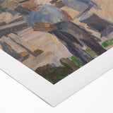 Modern Coastal Scene - Abstract Impressionist Art Print of Seaside Life