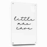 Modern Typography “Little Man Cave” Art Print for Kids Room
