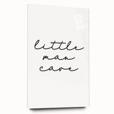 Modern Typography “Little Man Cave” Art Print for Kids Room