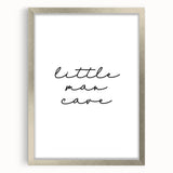 Modern Typography “Little Man Cave” Art Print for Kids Room