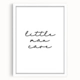 Modern Typography “Little Man Cave” Art Print for Kids Room