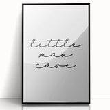 Modern Typography “Little Man Cave” Art Print for Kids Room